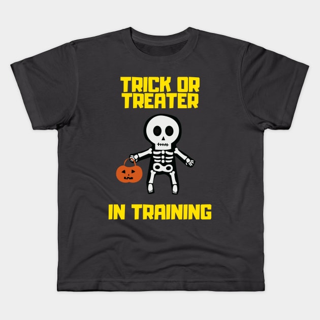 Trick or Treater in Training Halloween Apparel Kids T-Shirt by Topher's Emporium